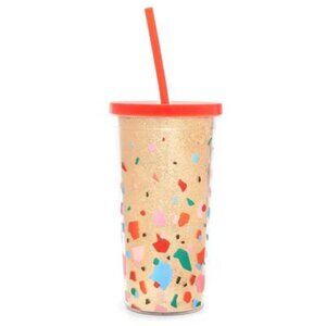 Bando Sip Sip Tumbler 20 oz Terrazzo Insulated Cup with Straw New